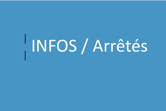 Infos Arrêtés